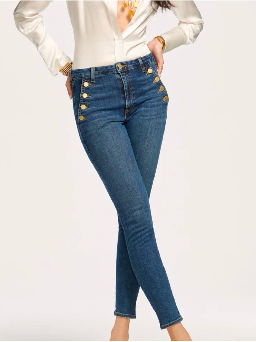 Ramy Brook Helena Sailor Jeans Dark Wash Slim Fit Size 26 $275